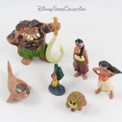 Set mit 6 DISNEY Vaiana Kakamora, Hei Hei, Maui Figuren