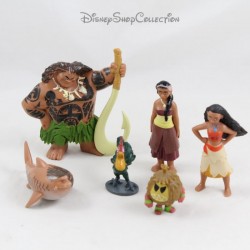 Lot de 6 figurines DISNEY Vaiana Kakamora, Hei Hei, Maui