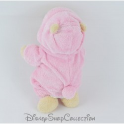 Peluche Winnie l'ourson DISNEY STORE pyjama grenouillère rose 22 cm