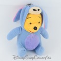 Peluche de Winnie the Pooh DISNEY vestido como un eyore sentado vintage de 20 cm