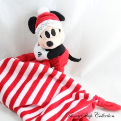 Doudou mouchoir Mickey DISNEY STORE Noël rouge My 1st Christmas