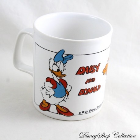 Donald und Daisy DISNEY Stafforshire Kiln Craft Blumenstrauß Becher 9cm Keramikbecher