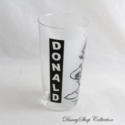 Glass Tall Donald DISNEY Sketch Drawing Sketch Black White Opaque 15 cm