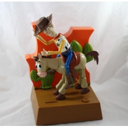 Pil Poil vintage y Woody Talking Bank DISNEY Thinkway Autómata Toy Story 35 cm