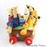 Animated plush Tigger and Winnie DISNEY vintage musical pull tree trunk 33 cm