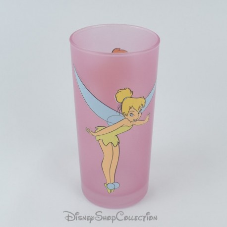 Glass Tall Tinkerbell DISNEY STORE Peter Pan Pink Tinkerbell 15 cm