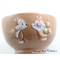 Tic et Tac geprägte Schale DISNEYLAND RESORT PARIS Haselnussholzoptik Disney 14 cm