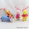 Set de 4 adornos colgantes Winnie the Pooh Adornos DISNEY Figuras de árbol de Navidad pvc 11 cm