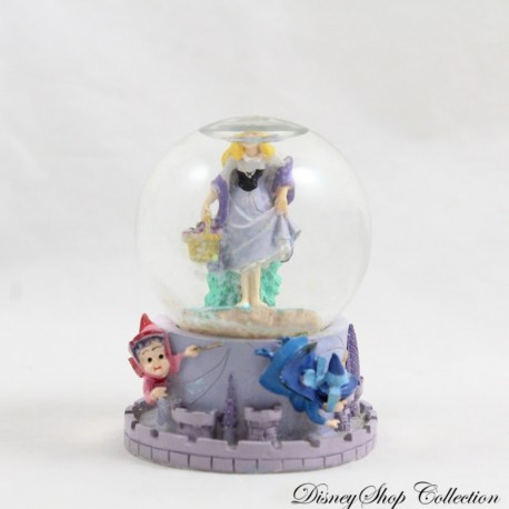 Mini bola de nieve Aurora DISNEY La Bella Durmiente pequeña bola de nieve RARE 7 cm