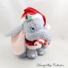 Peluche de Elefante Dumbo DISNEY PARKS Bastón de Caramelo de Navidad Sombrero Rojo 23 cm