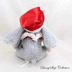 Peluche éléphant Dumbo DISNEY PARKS Noël sucre d'orge bonnet rouge 23 cm