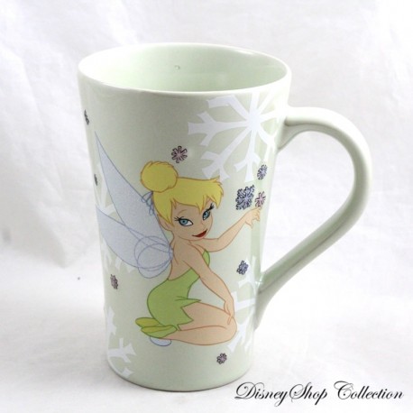 Tinkerbell Becher DISNEY STORE Schneeflocke Becher Grün Keramik Becher 14 cm