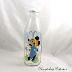 Mickey glass bottle DISNEY Good morning time wake up 27 cm