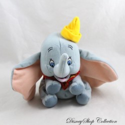 Peluche Dumbo Elephant Vintage DISNEY Jemini Sombrero Amarillo Orejas Grandes 19 cm