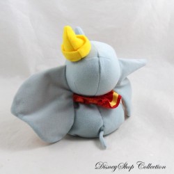 Peluche éléphant Dumbo DISNEY Jemini vintage chapeau jaune grandes oreilles 19 cm