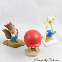 Lot de 3 figurines Chicken Little DISNEY PIXAR Abby Mallard Foxy Loxy Chicken Little pvc