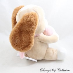 Peluche musicale chienne Lady DISNEY BABY La Belle et le Clochard marron balle rose 23 cm