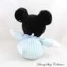 Peluche vintage Mickey DISNEYLAND PARIS pyjama rayé bleu blanc bavoir 24 cm