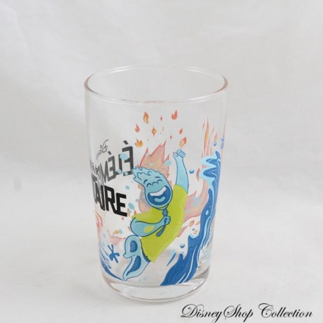 Vaso Flack and Flam DISNEY Amora Elemental Agua y Fuego Vaso Mostaza 10 cm