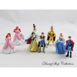 Set of DISNEY Princess Mini Figurines Set of 8 Cinderella Ariel Tiana Prince Charming Aladdin ...