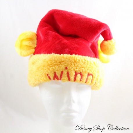 Bonnet de Noël Winnie l'ourson DISNEYLAND PARIS oreilles jaune rouge abeille Disney enfant