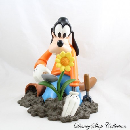 Figura de resina Goofy DISNEY Figura Rutten Planta Goofy una flor de jardín 28 cmRARO