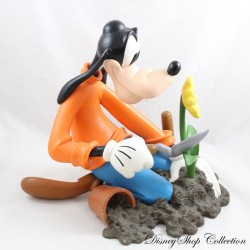 Figurine en résine Dingo DISNEY Rutten statuette Dingo plante une fleur jardine 28 cmRARE