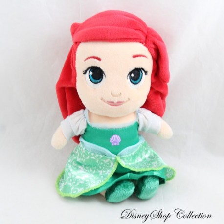 Bambola di Peluche Ariel DISNEY NICOTOY La Sirenetta Vestito Verde 20 cm