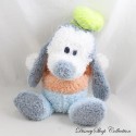 Peluche Goofy Baby DISNEY STORE Shaggy azul pastel gris naranja rizado 26 cm