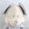 Peluche d'éveil Mickey DISNEY PRIMARK pastel bleu ciel gris grelot 44 cm