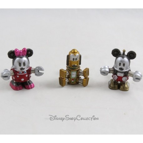 Set mit 3 NECA Disney Roboterfiguren Mickey, Minnie und Pluto