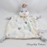 Doudou plat lapin Pan Pan DISNEY Primark Bambi Panpan gris beige feuilles fougères 38 cm