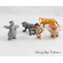 Set de 5 figuritas El Libro de la Selva DISNEY Mowgli Baloo, Shere Khan, Bagheera y Junior pvc