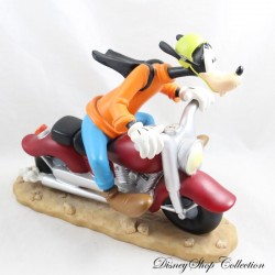 Figurine en résine Dingo DISNEY Rutten statuette Dingo sur une moto 27 cm RARE