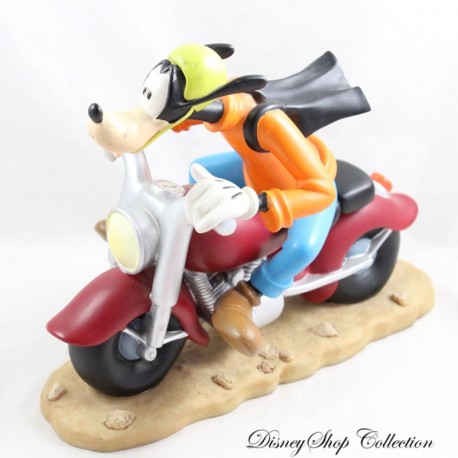 Goofy Resin Figur DISNEY Rutten Goofy Figur Statuette auf einem Motorrad 27 cm SELTEN