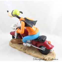 Figura de resina Goofy DISNEY Rutten Estatuilla de figura Goofy en una motocicleta 27 cm RARO