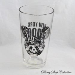 Mickey Glass DISNEY New York 2000 Sketch Drawings Black and Clear Mickey Head 15 cm