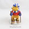 DISNEY Porzellan Winnie geht Skifahren Figur