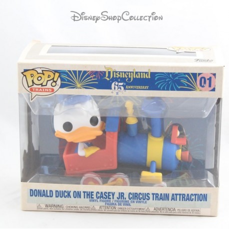 DISNEYLAND 65 ° Anniversario Paperino sul treno del circo Casey Jr. Disney Attrazione Disney Funko Pop Figura