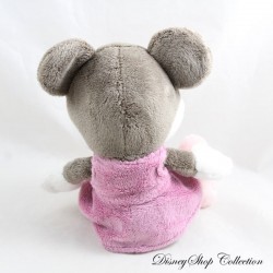 Peluche Minnie DISNEY Gipsy cuties taupe rose robe fleur 20 cm