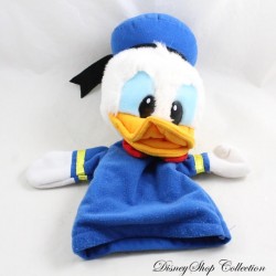 Peluche marionnette Donald EURO DISNEY canard vintage tenue bleue 30 cm