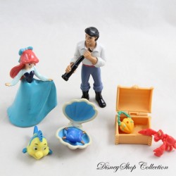 Set de La Sirenita DISNEY Ariel Eric Sebastian y Duffel figuritas de pvc