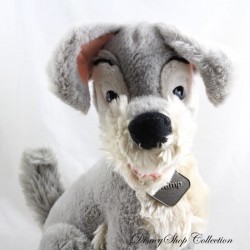 Stuffed Dog Tramp Tramp Tramp DISNEY Lady and the Tramp vintage metal collar 34 cm