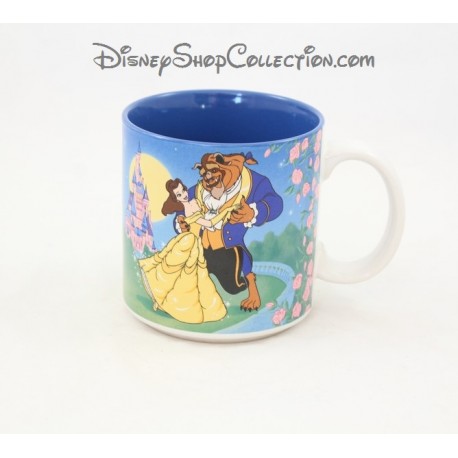 Mug La Belle et la bête DISNEY Beauty and the beast tasse bleu scène 9 cm