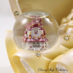 Princess Belle figurine DISNEYLAND PARIS Beauty and the Beast photo frame and snow globe resin 17 cm