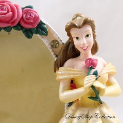 Princess Belle figurine DISNEYLAND PARIS Beauty and the Beast photo frame and snow globe resin 17 cm