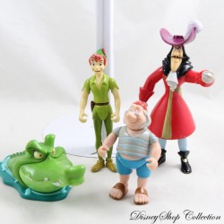 Ensemble de figurines articulées Peter Pan DISNEY lot de 4 Mr Mouche Capitaine Crochet crocodile Peter Pan