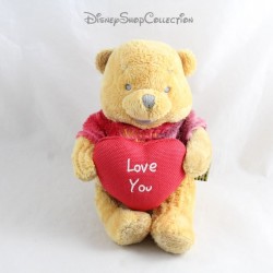 Winnie the Pooh Peluche DISNEY Cuore Rosso "Ti amo"