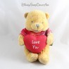 Peluche de Winnie the Pooh DISNEY Corazón Rojo "Te amo"