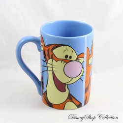 Tazza Tigro DISNEY STORE Esclusiva tazza in ceramica ritratto blu arancio 3 immagini 13 cm